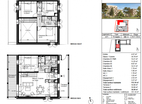 A71 T5 duplex - Résidence à Bordeaux