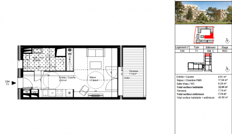 C04 T1 - Résidence à Bordeaux